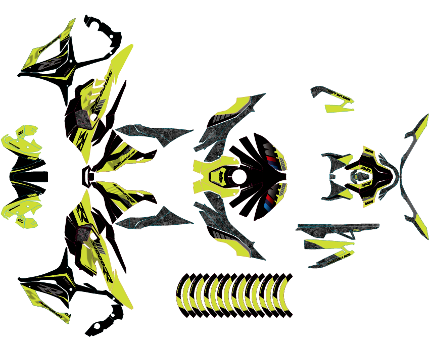 BMW S1000RR Full Graphic Vinyl Decal Kit (5-1.M)