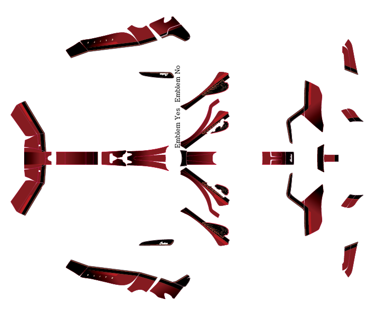 Indian Pursuit Challenger Roadmaster 112 Graphic Accent Graphic Decal Kit (1-6)