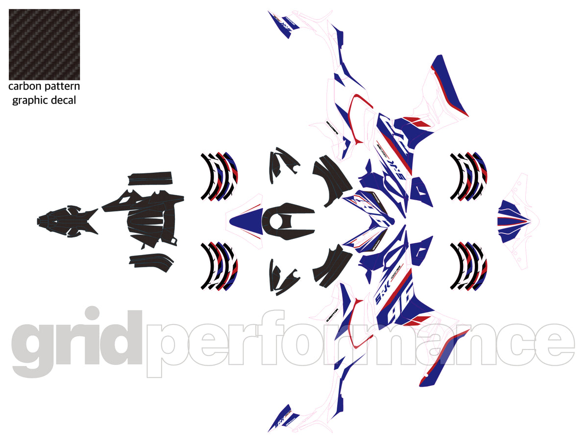 QJMOTOR SRK 421RR Graphic Full Decal Vinyl Kit (2-1)