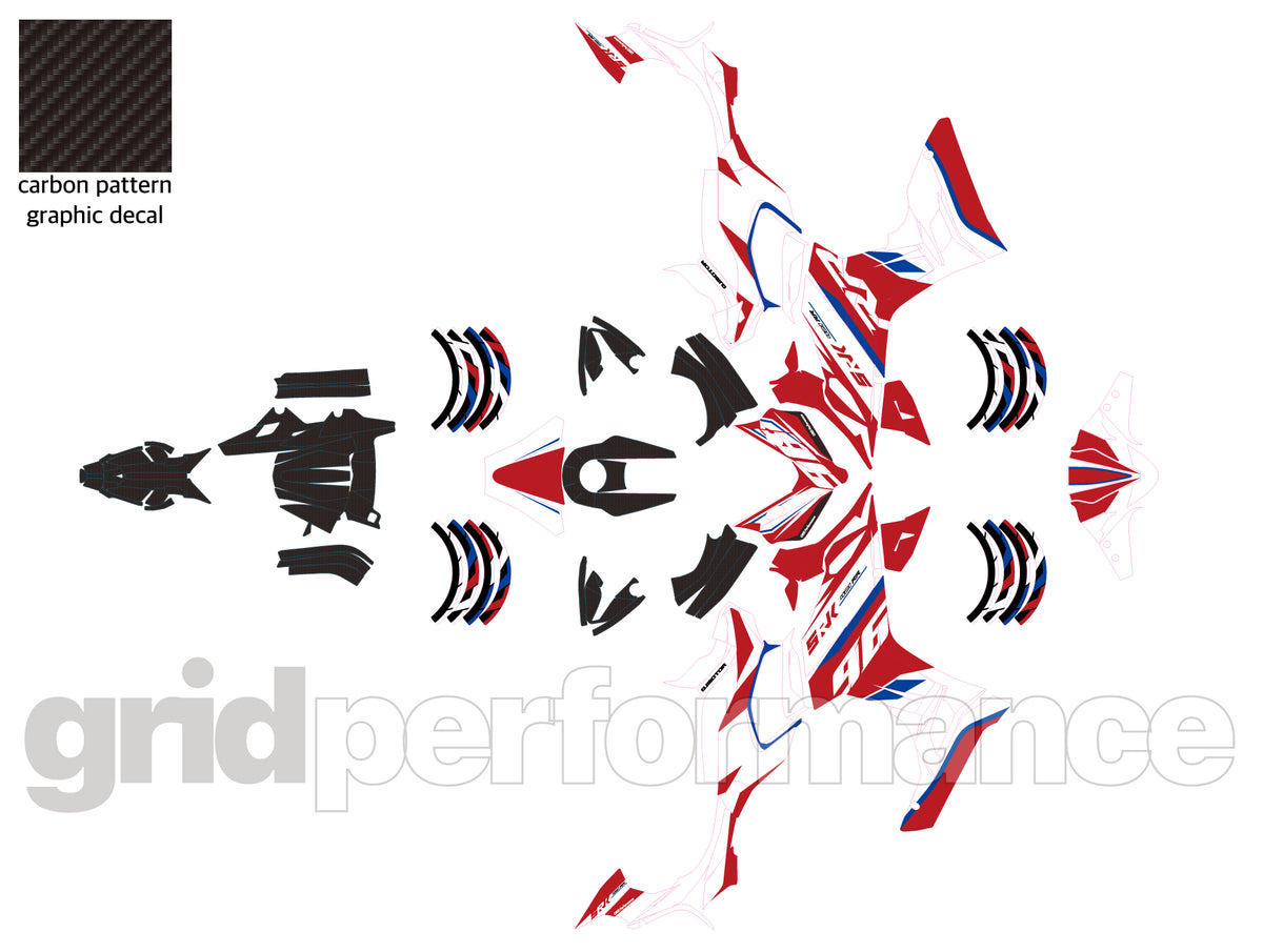 QJMOTOR SRK 421RR Graphic Full Decal Vinyl Kit (2-2)