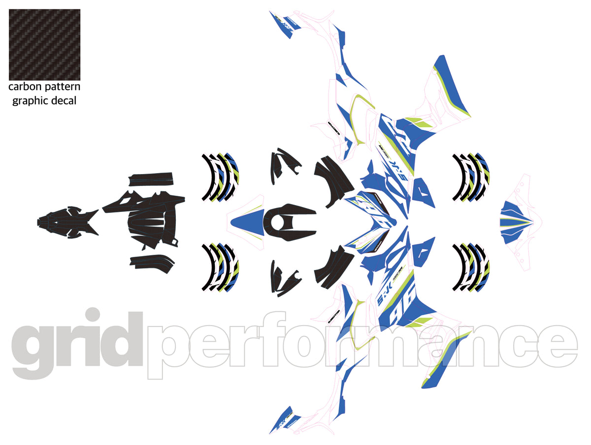 QJMOTOR SRK 421RR Graphic Full Decal Vinyl Kit (2-3)