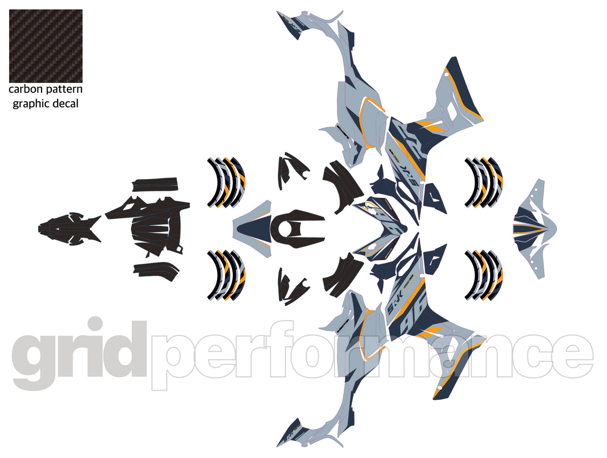 QJMOTOR SRK 421RR Graphic Full Decal Vinyl Kit (2-5)