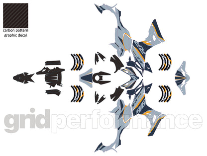 QJMOTOR SRK 421RR Graphic Full Decal Vinyl Kit (2-5)