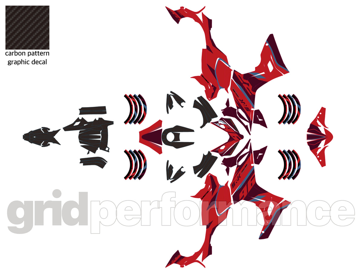 QJMOTOR SRK 421RR Graphic Full Decal Vinyl Kit (2-6)