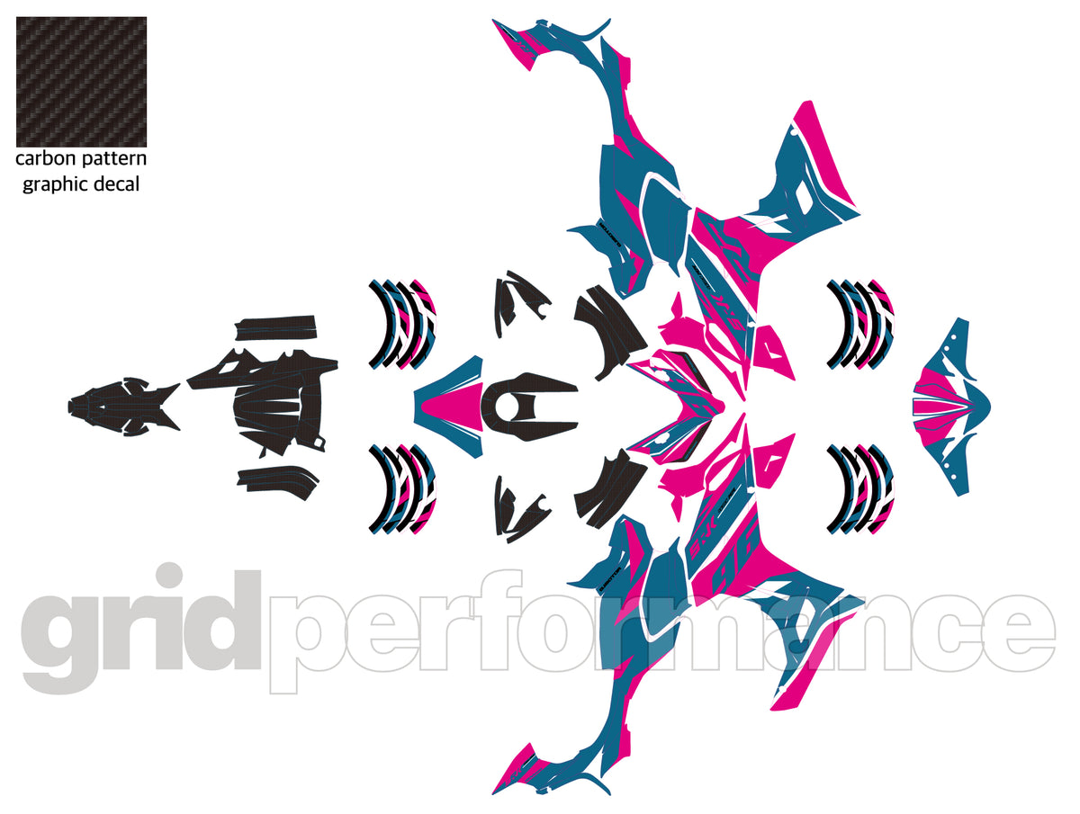 QJMOTOR SRK 421RR Graphic Full Decal Vinyl Kit (2-7)