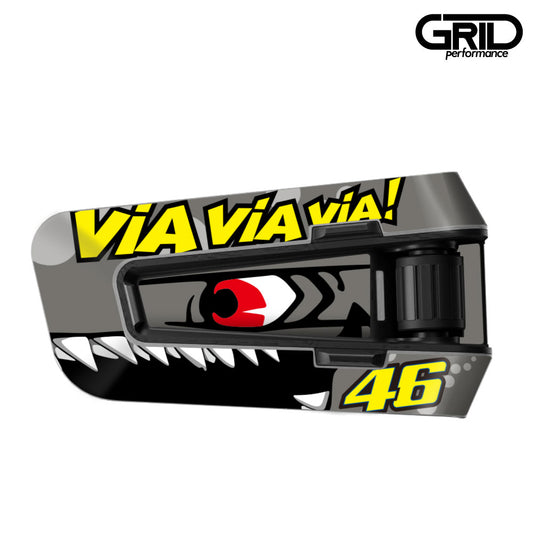 cardo Packtalk PRO Edge Neo Freecom 4X 2X Spirit Packtalk Bold Graphic Decal Sticker Kit (25.Rossi Sahrk)
