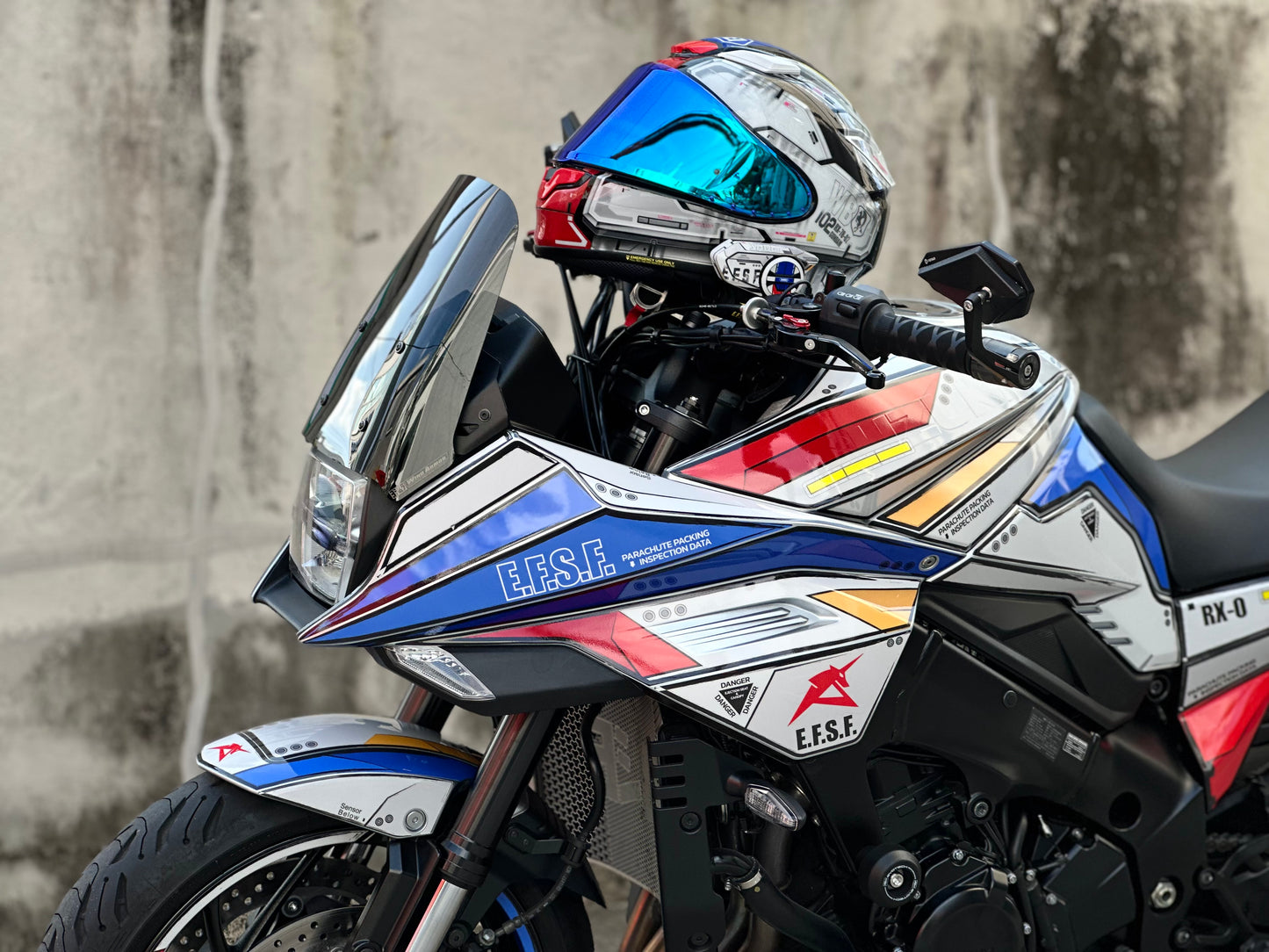 Motorcycle Fairing Decal Vinyl Sticker Kit – For SUZUKI KATANA (1-1.Mecha Style)