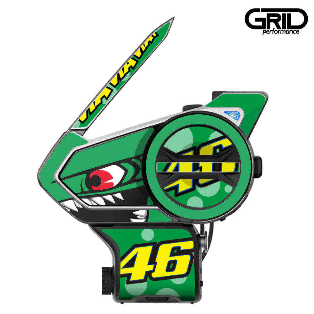 SENA 50S,50C,30K,20S,10C,ST1,SMH-5,50R,RT1,K10,SMH-10,SHOEI Z-8 SRL EXT Graphic Decal Sticker (17.Rossi Shark Bule)