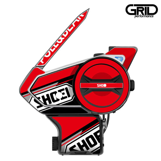 SENA 50S,50C,30K,20S,10C,ST1,SMH-5,50R,RT1,K10,SMH-10,SHOEI Z-8 SRL EXT Graphic Decal Sticker (37.SHOE Red)