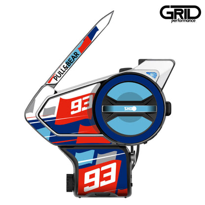 SENA 50S,50C,30K,20S,10C,ST1,SMH-5,50R,RT1,K10,SMH-10,SHOEI Z-8 SRL EXT Graphic Decal Sticker (38.SHO Z-7 MARQUEZ POWER UP)