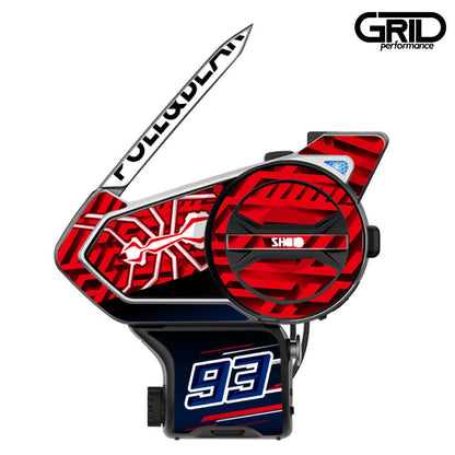 SENA 50S,50C,30K,20S,10C,ST1,SMH-5,50R,RT1,K10,SMH-10,SHOEI Z-8 SRL EXT Graphic Decal Sticker (40.SHOE X-14 Marque 5 TC-1)