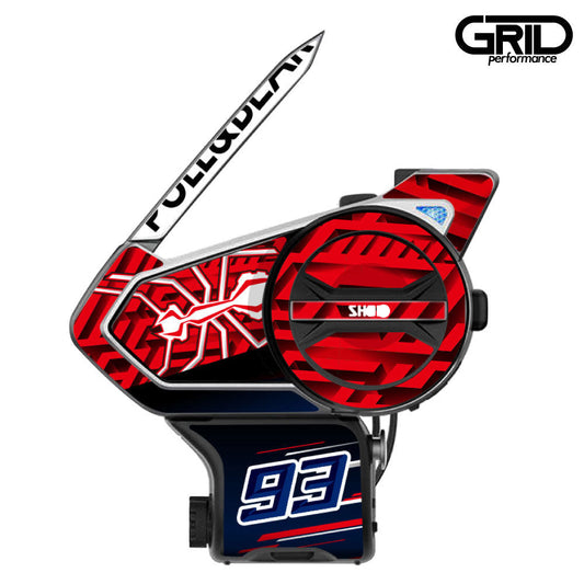 SENA 50S,50C,30K,20S,10C,ST1,SMH-5,50R,RT1,K10,SMH-10,SHOEI Z-8 SRL EXT Graphic Decal Sticker (40.SHOE X-14 Marque 5 TC-1)