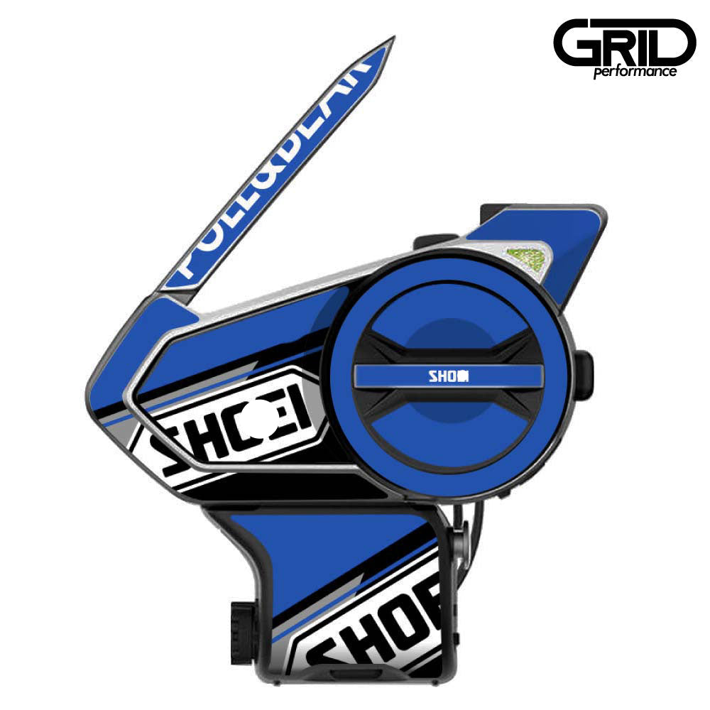 SENA 50S,50C,30K,20S,10C,ST1,SMH-5,50R,RT1,K10,SMH-10,SHOEI Z-8 SRL EXT Graphic Decal Sticker (50.SHOE Blue)
