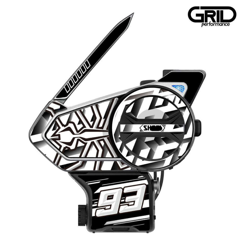 SENA 50S,50C,30K,20S,10C,ST1,SMH-5,50R,RT1,K10,SMH-10,SHOEI Z-8 SRL EXT Graphic Decal Sticker (57.SHOE X-14 Marquez 4 TC-6)