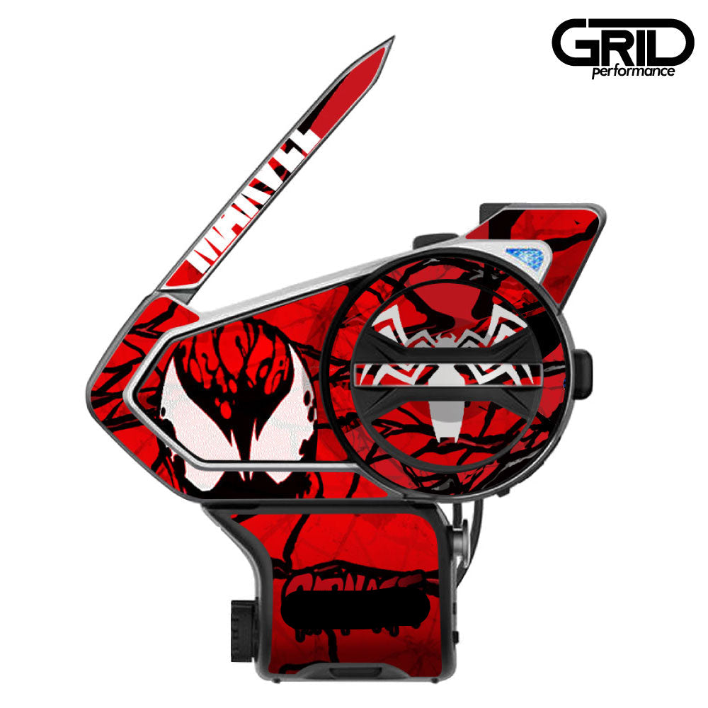 SENA 50S,50C,30K,20S,10C,ST1,SMH-5,50R,RT1,K10,SMH-10,SHOEI Z-8 SRL EXT Graphic Decal Sticker (62.Red spider)