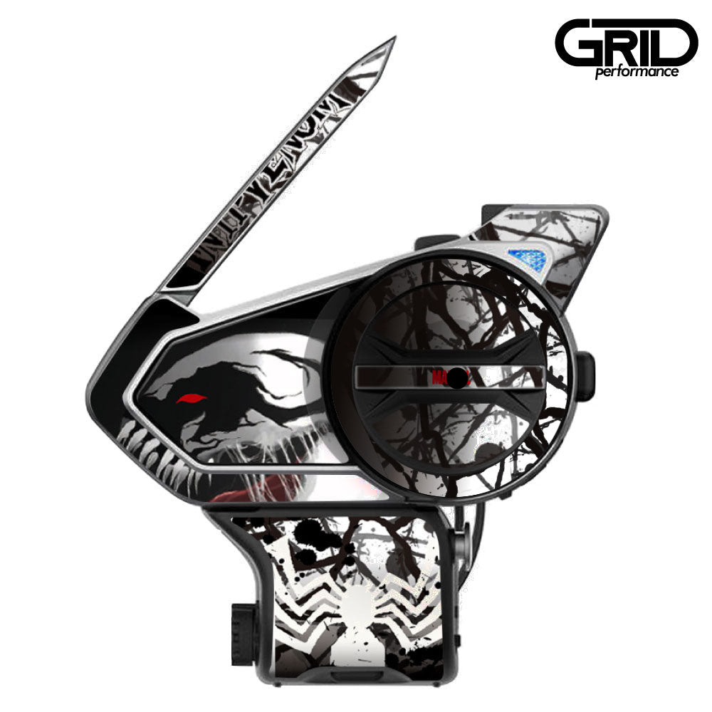 SENA 50S,50C,30K,20S,10C,ST1,SMH-5,50R,RT1,K10,SMH-10,SHOEI Z-8 SRL EXT Graphic Decal Sticker (64.White spider)