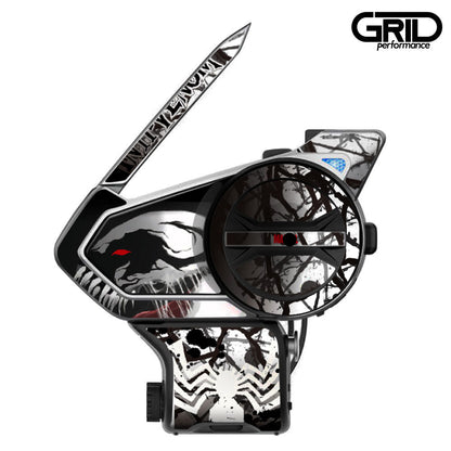 SENA 50S,50C,30K,20S,10C,ST1,SMH-5,50R,RT1,K10,SMH-10,SHOEI Z-8 SRL EXT Graphic Decal Sticker (64.White spider)