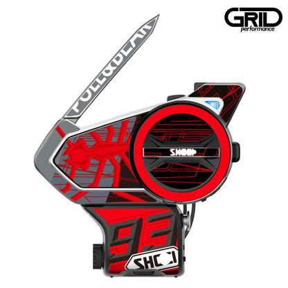 SENA 50S,50C,30K,20S,10C,ST1,SMH-5,50R,RT1,K10,SMH-10,SHOEI Z-8 SRL EXT Graphic Decal Sticker (69.SHOEI X-14 MM93 Black 2.0 TC-1)