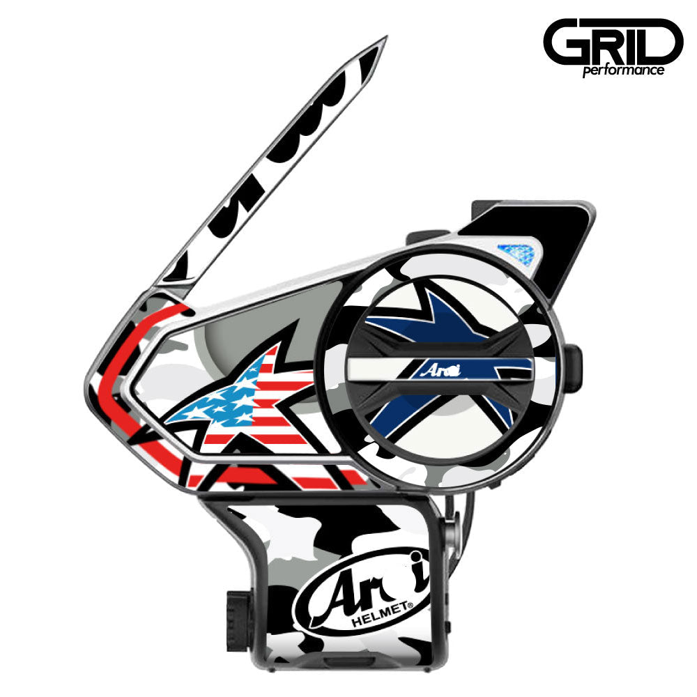 SENA 50S,50C,30K,20S,10C,ST1,SMH-5,50R,RT1,K10,SMH-10,SHOEI Z-8 SRL EXT Graphic Decal Sticker (75.Ara RX-7X Hayden Laguna)