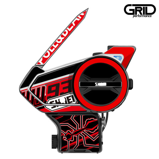 SENA 50S,50C,30K,20S,10C,ST1,SMH-5,50R,RT1,K10,SMH-10,SHOEI Z-8 SRL EXT Graphic Decal Sticker (79.SHO X-14 Marquez Black)