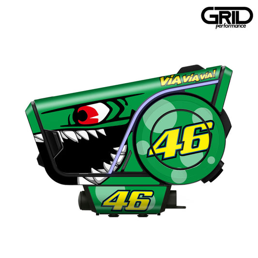 SENA 60S Harman kardon Graphic Decal Sticker Kit (18.Rossi Shark Green)