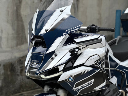 BMW R1300RT Custom Vinyl Graphic Decal Kit (1-2.White Gray)