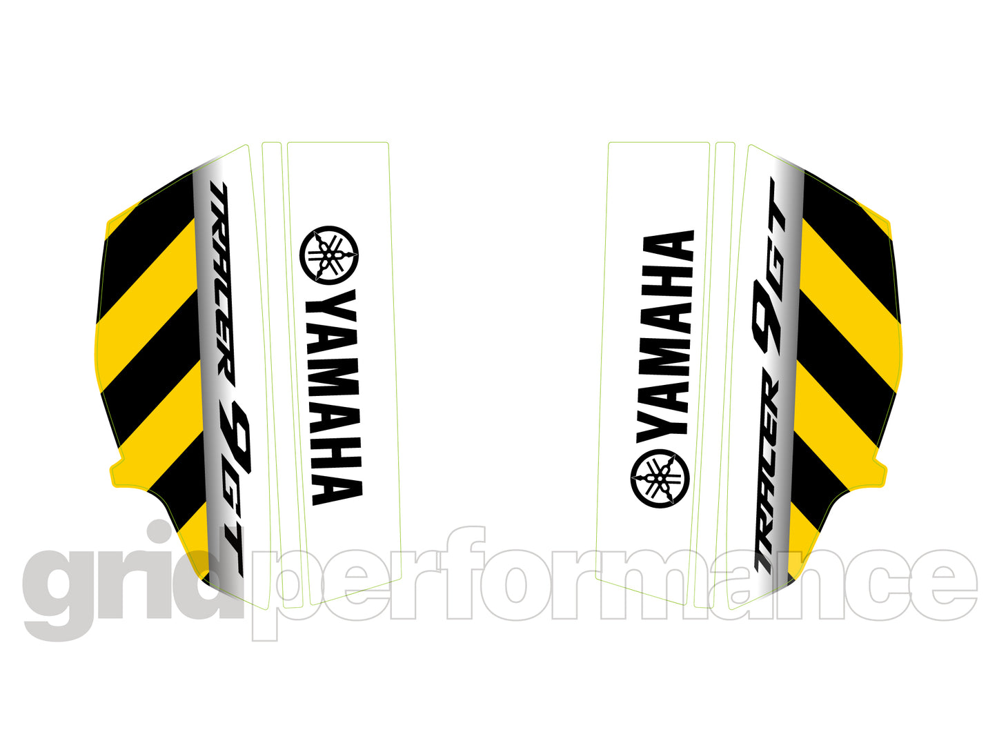 YAMAHA Tracer 9 GT Side Box Panniers Reflective Graphic Decal Kit (1-3)