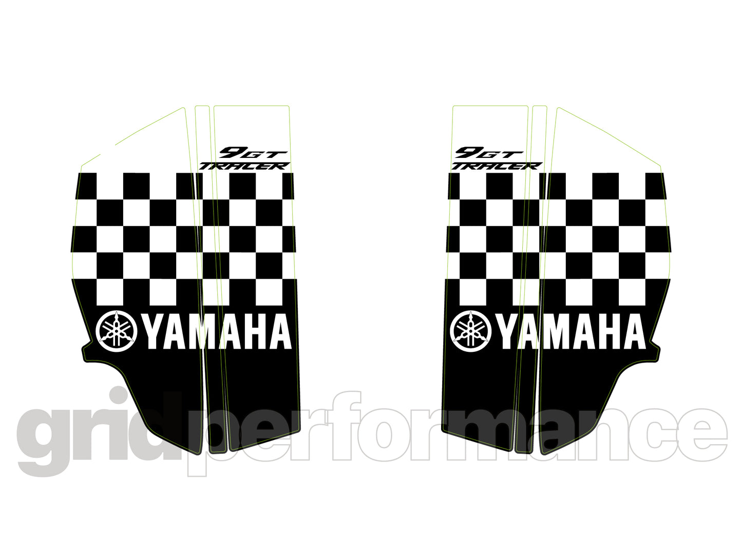 YAMAHA Tracer 9 GT Side Box Panniers Reflective Graphic Decal Kit (2-2)
