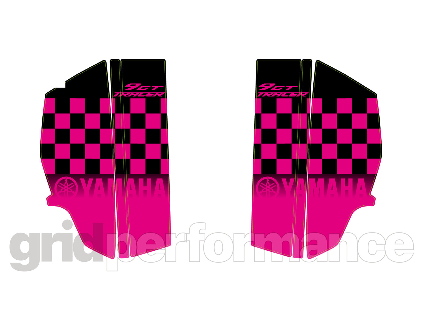 YAMAHA Tracer 9 GT Side Box Panniers Reflective Graphic Decal Kit (2-3)