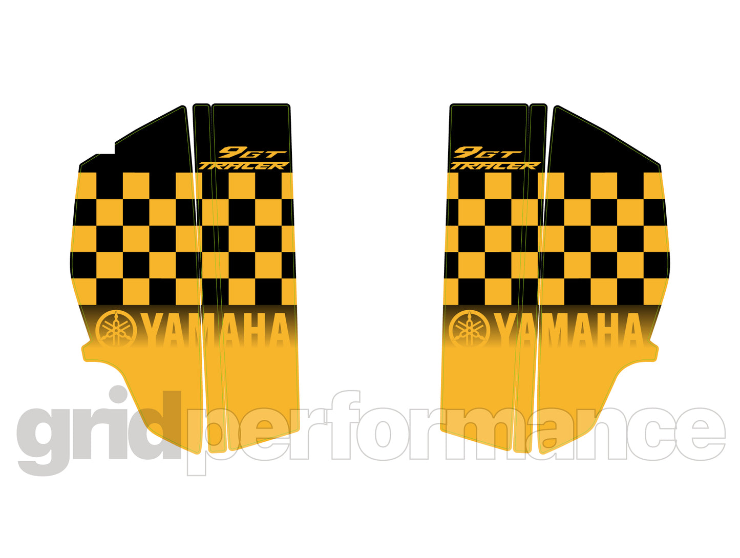 YAMAHA Tracer 9 GT Side Box Panniers Reflective Graphic Decal Kit (2-5)