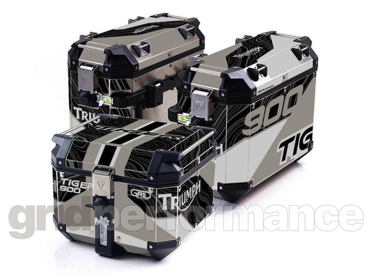 Triumph Tiger 900/1200 Aluminum Panniers Top Box  Decal Sticker Kit (1-1)