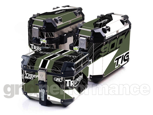 Triumph Tiger 900/1200 Aluminum Panniers Top Box  Decal Sticker Kit (1-11)