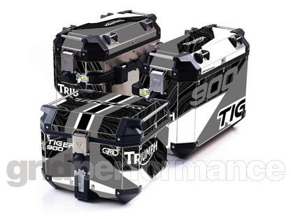 Triumph Tiger 900/1200 Aluminum Panniers Top Box  Decal Sticker Kit (1-12)