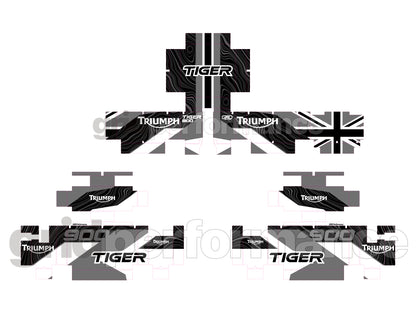 Triumph Tiger 900/1200 Aluminum Panniers Top Box  Decal Sticker Kit (1-12)