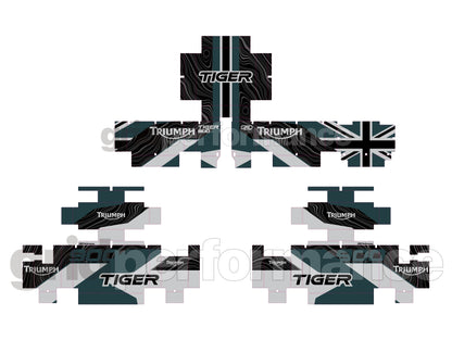 Triumph Tiger 900/1200 Aluminum Panniers Top Box  Decal Sticker Kit (1-13)