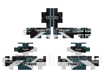 Triumph Tiger 900/1200 Aluminum Panniers Top Box  Decal Sticker Kit (1-13)