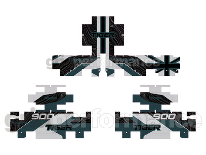 Triumph Tiger 900/1200 Aluminum Panniers Top Box  Decal Sticker Kit (1-15)