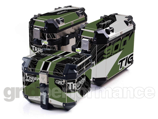 Triumph Tiger 900/1200 Aluminum Panniers Top Box  Decal Sticker Kit (1-2)