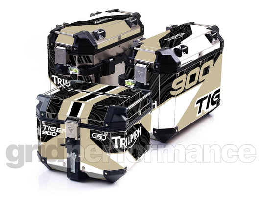 Triumph Tiger 900/1200 Aluminum Panniers Top Box  Decal Sticker Kit (1-7)