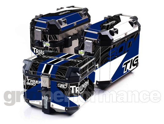 Triumph Tiger 900/1200 Aluminum Panniers Top Box  Decal Sticker Kit (1-8)