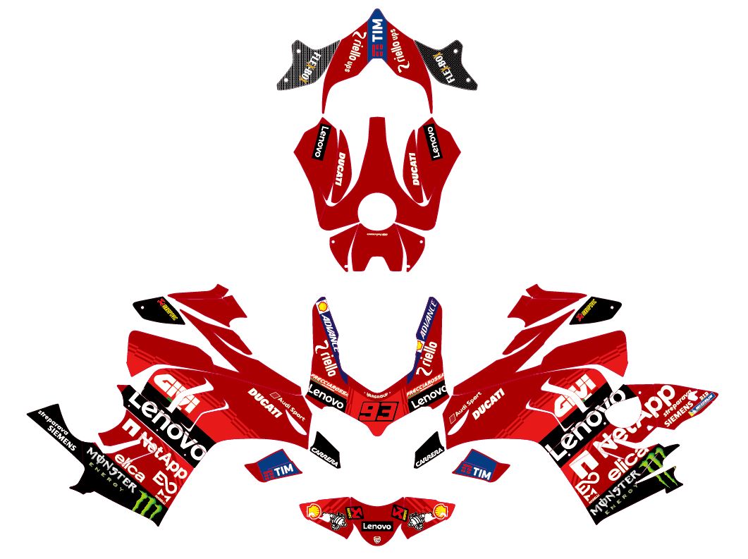 Ducati Panigale V4 S Custom Vinyl Graphic Decal Kit (1-1.GP25)