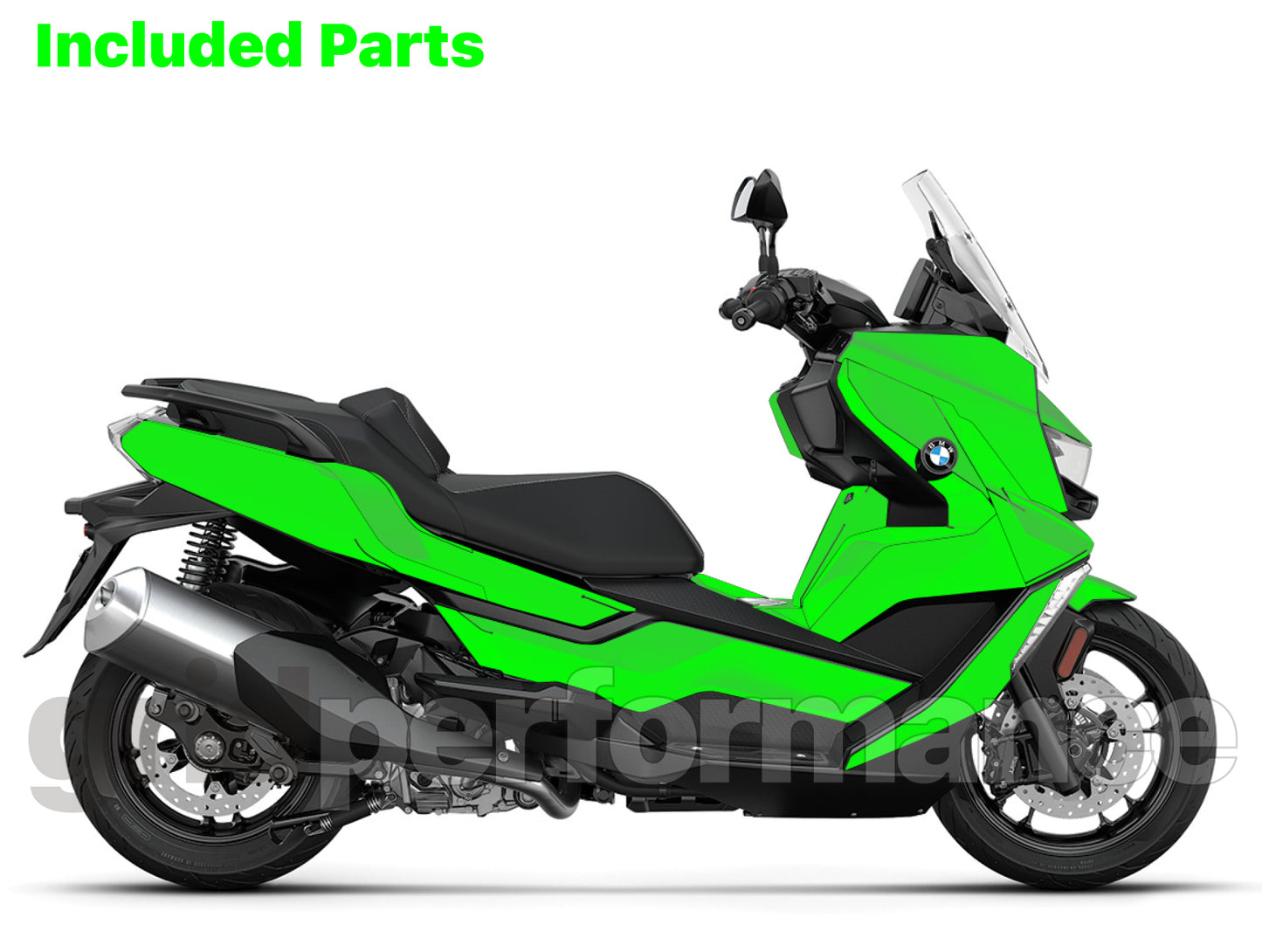 BMW C400GT Custom Vinyl Graphic Decal Kit (8-4.Triple Black)