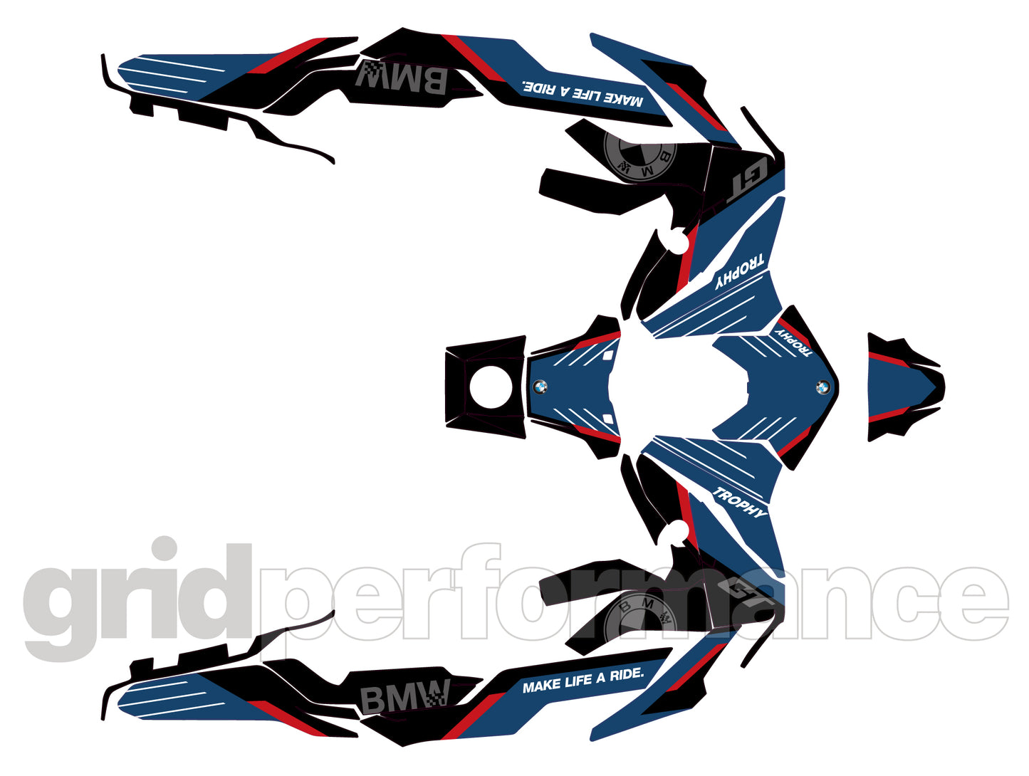BMW C400GT Custom Vinyl Graphic Decal Kit (10-2.TROPHY)