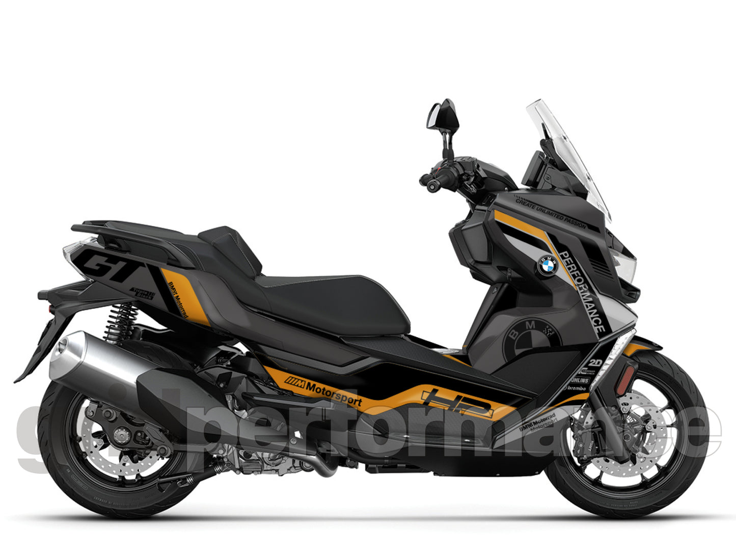 BMW C400GT Custom Vinyl Graphic Decal Kit (4-1.Triple Black)