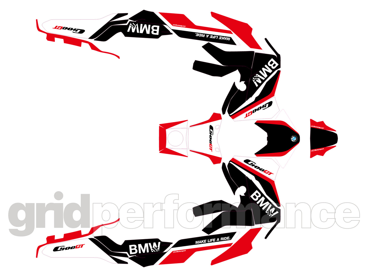 BMW C400GT Custom Vinyl Graphic Decal Kit (7-1.C400)