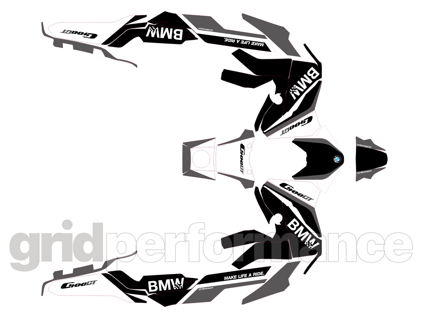 BMW C400GT Custom Vinyl Graphic Decal Kit (7-4.C400)
