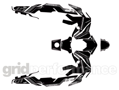 BMW C400GT Custom Vinyl Graphic Decal Kit (8-4.Triple Black)