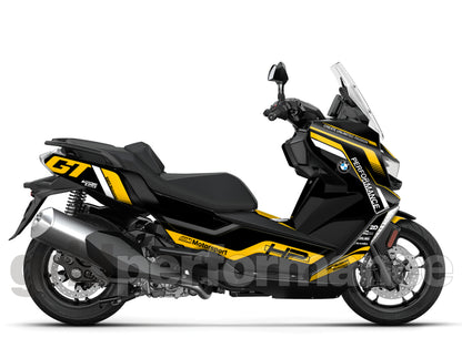 BMW C400GT Custom Vinyl Graphic Decal Kit (8-5.Triple Black)