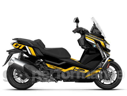 BMW C400GT Custom Vinyl Graphic Decal Kit (8-5.Triple Black)