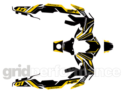 BMW C400GT Custom Vinyl Graphic Decal Kit (8-5.Triple Black)